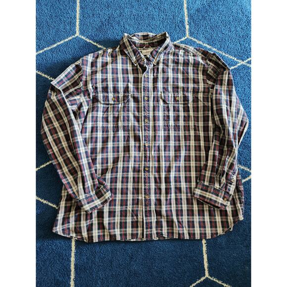 Carhartt Men's Relaxed Fit Long Sleeve Plaid Button Up-3XL - Picture 1 of 4